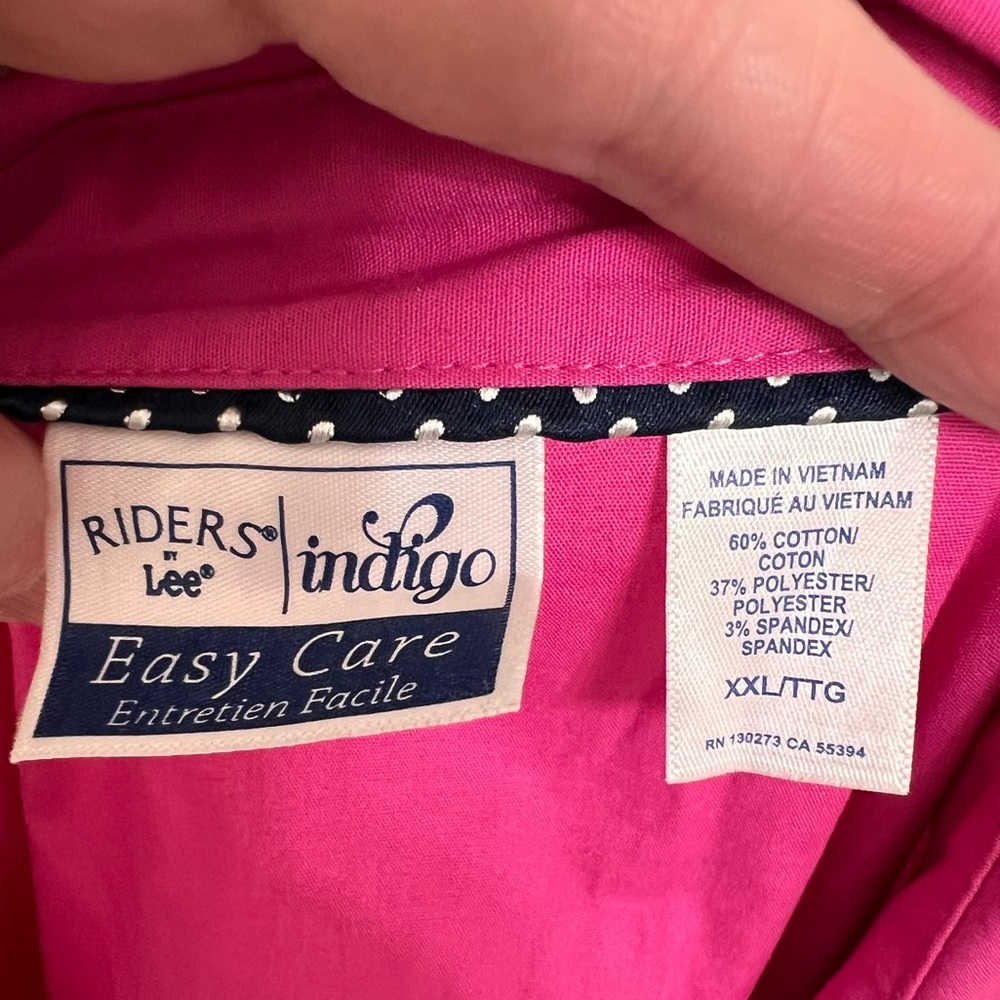 Lee Riders Button Down Pink Shirt Size XXL - Picture 7 of 8